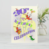 Cajun Thmed 30th Birthday Party Invitation Kaart (Staand voorkant)