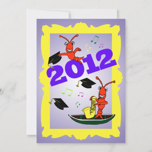 Cajun Thmed Afstuderen 2012 Party Invitation Kaart (Voorkant)