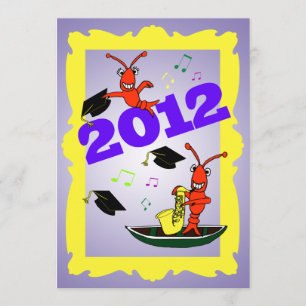Cajun Thmed Afstuderen 2012 Party Invitation Kaart
