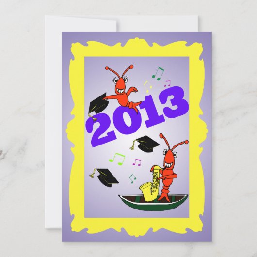 Cajun Thmed Afstuderen 2013 Party Invitation Kaart (Voorkant)