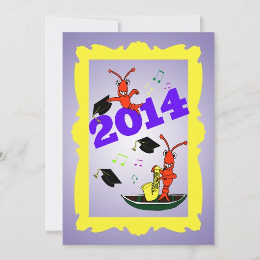 Cajun Thmed Afstuderen 2014 partijuitnodiging Kaart (Voorkant)