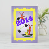 Cajun Thmed Afstuderen 2014 partijuitnodiging Kaart (Staand voorkant)