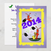 Cajun Thmed Afstuderen 2014 partijuitnodiging Kaart (Voorkant / Achterkant)
