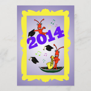 Cajun Thmed Afstuderen 2014 partijuitnodiging Kaart