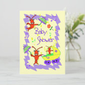 Cajun ThMED Baby shower Invitation Kaart (Staand voorkant)