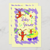 Cajun ThMED Baby shower Invitation Kaart (Voorkant / Achterkant)