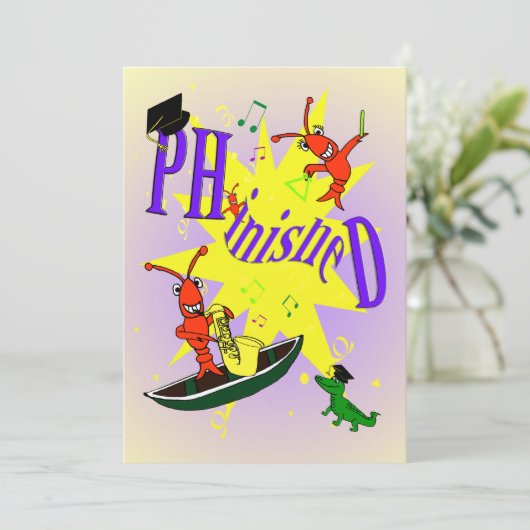 Cajun ThMED Party Invitation Kaart (Staand voorkant)