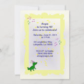 Cajun Threater 40th Birthday Party Invitation Kaart (Achterkant)