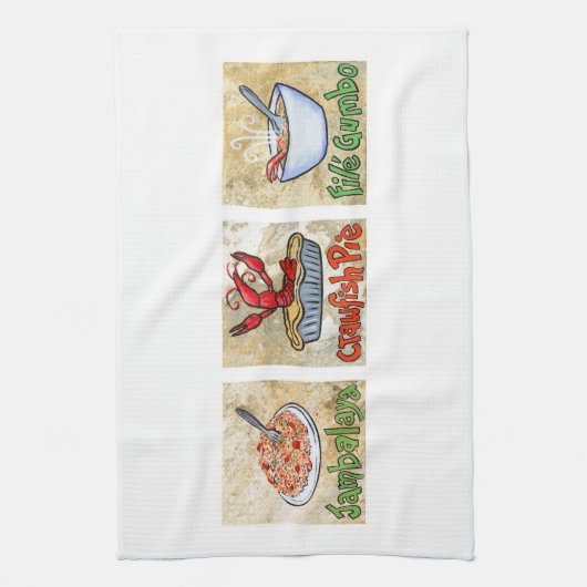 Cajun Trio Towel Theedoek (Verticaal)