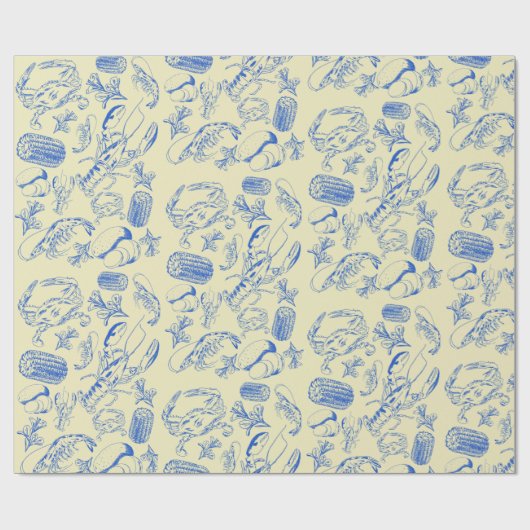 Cajun Vis en zeevruchten - Southern Coastal Gift P Cadeaupapier (Vlak)