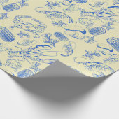 Cajun Vis en zeevruchten - Southern Coastal Gift P Cadeaupapier (Hoek)