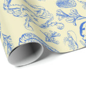 Cajun Vis en zeevruchten - Southern Coastal Gift P Cadeaupapier (Rol Hoek)