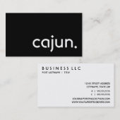 cajun. visitekaartje (Voorkant / Achterkant)