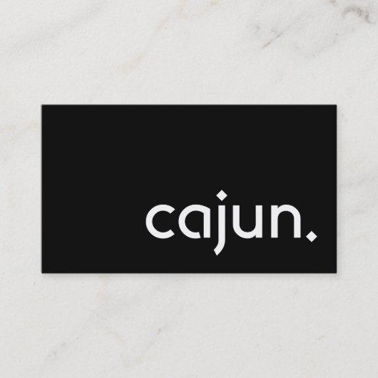 cajun. visitekaartje (Voorkant)
