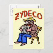 Cajun Zydeco Man Briefkaart (Voorkant / Achterkant)