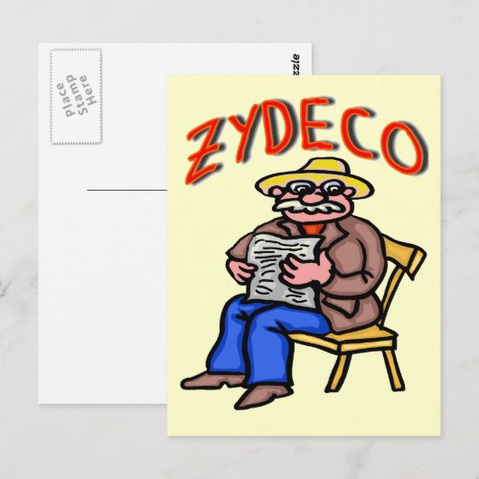 Cajun Zydeco Man Briefkaart (Voorkant / Achterkant)