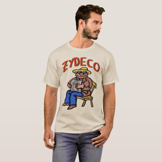 Cajun Zydeco-Man T-shirt (Voorkant volledig)