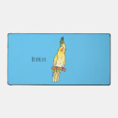 Cakatielvogelafbeelding cartoon bureaumat (Voorkant)