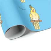 Cakatielvogelafbeelding cartoon cadeaupapier (Rol Hoek)