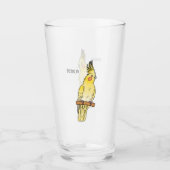 Cakatielvogelafbeelding cartoon glas (Voorkant)