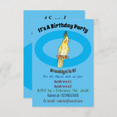 Cakatielvogelafbeelding cartoon kaart (Voorkant / Achterkant)