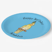 Cakatielvogelafbeelding cartoon papieren bordje (Gekanteld)