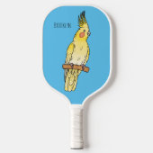 Cakatielvogelafbeelding cartoon pickleball paddle (Voorkant)