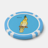 Cakatielvogelafbeelding cartoon poker chips (Enkel)