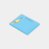 Cakatielvogelafbeelding cartoon post-it® notes (Schuin)