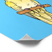 Cakatielvogelafbeelding cartoon poster (Hoek)