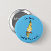 Cakatielvogelafbeelding cartoon ronde button 5,7 cm (Voorkant /achterkant)