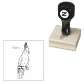 Cakatielvogelafbeelding cartoon rubberstempel (Gestempeld)