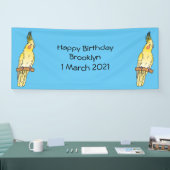 Cakatielvogelafbeelding cartoon spandoek (Beurs)