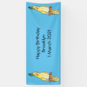 Cakatielvogelafbeelding cartoon spandoek (Verticaal)