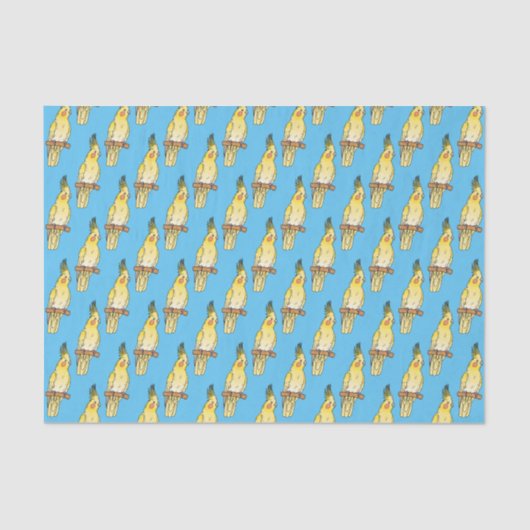 Cakatielvogelafbeelding cartoon tissuepapier (Voorkant)