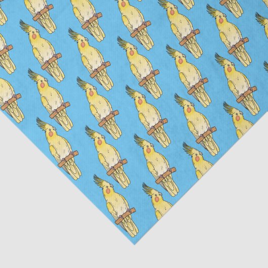 Cakatielvogelafbeelding cartoon tissuepapier (Detail)