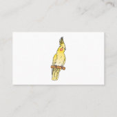 Cakatielvogelafbeelding cartoon visitekaartje (Achterkant)