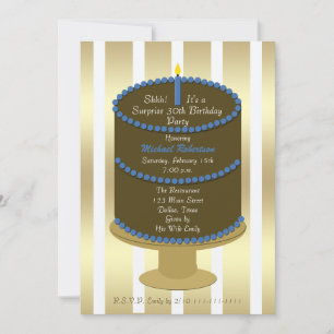 Cake 30e Verrassingsfeestuitnodiging Kaart