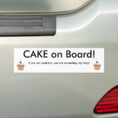 Cake aan boord! bumpersticker (Op auto)