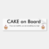 Cake aan boord! bumpersticker (Voorkant)