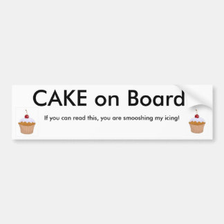 Cake aan boord! bumpersticker