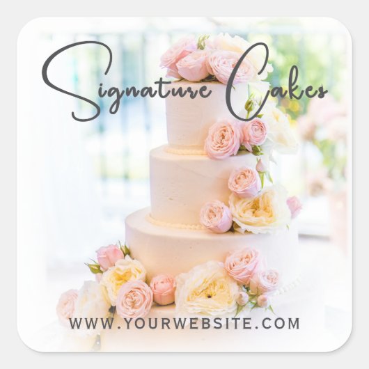Cake aangepaste productfoto sticker (Voorkant)