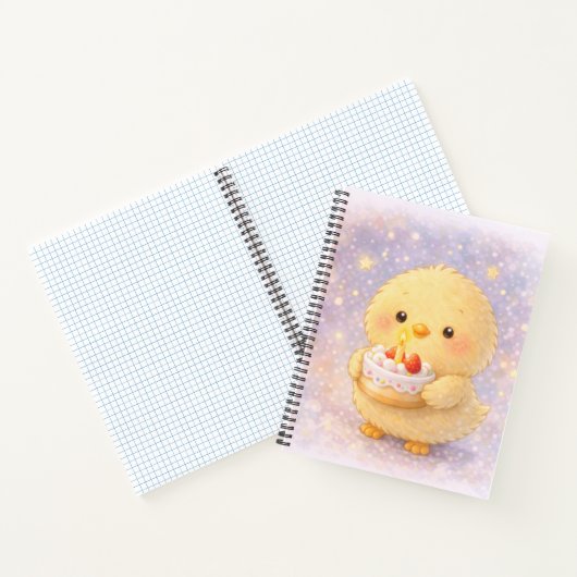 Cake Alma Chick Cute Birthday Notebook Notitieboek (Binnen)