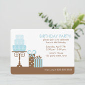 Cake and Cadeaus Birthday Celebration Kaart (Staand voorkant)