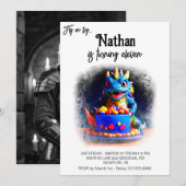 *~* Cake AP88 Baby Dragon Foto Verjaardagsfeest Kaart (Voorkant / Achterkant)