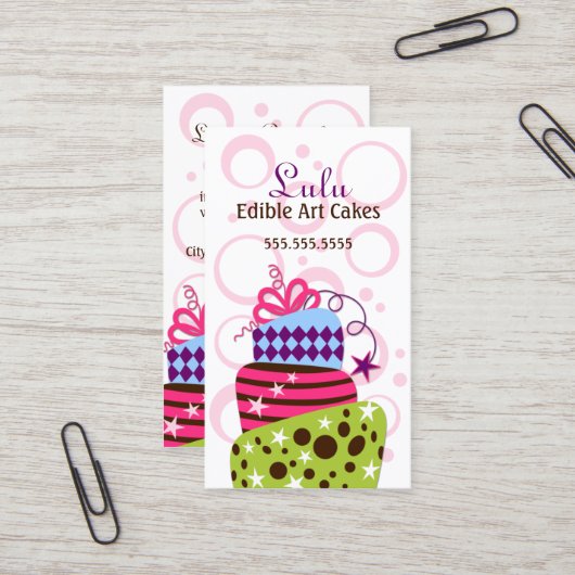 Cake Art Bakery Visitekaartje (Voorkant / Achterkant in situ)
