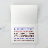 Cake Art Blue Birthday Party Invitation (Binnen)