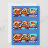 Cake Art Blue Birthday Party Kaart (Achterkant)