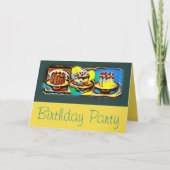 Cake Art Jazz Birthday Party Invitation (Voorkant)