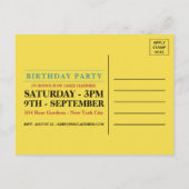Cake Art Jazz Birthday Party Invitation Uitnodiging Briefkaart (Achterkant)